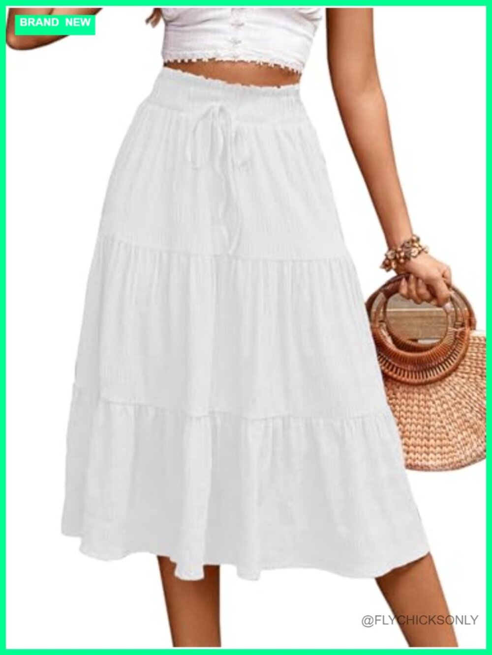 Women's Flowy Boho High Waisted A Line Tiered Maxi Skirt Casual Summer